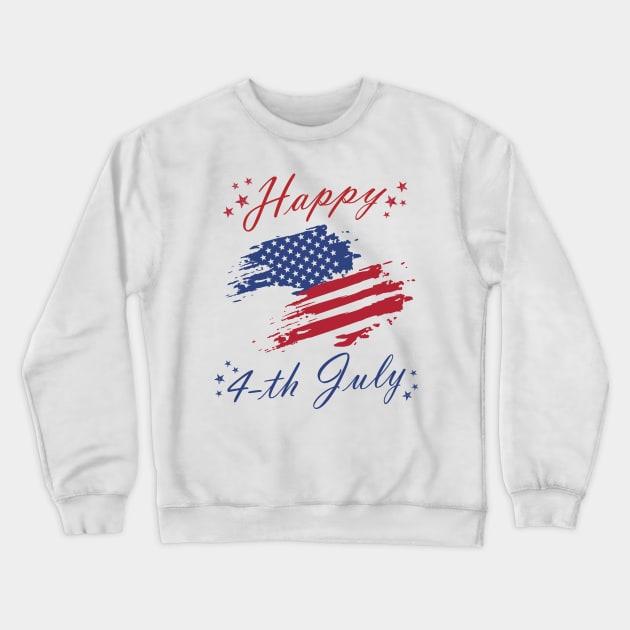 Happy 4-th of July Independence Day Crewneck Sweatshirt by NuttyShirt